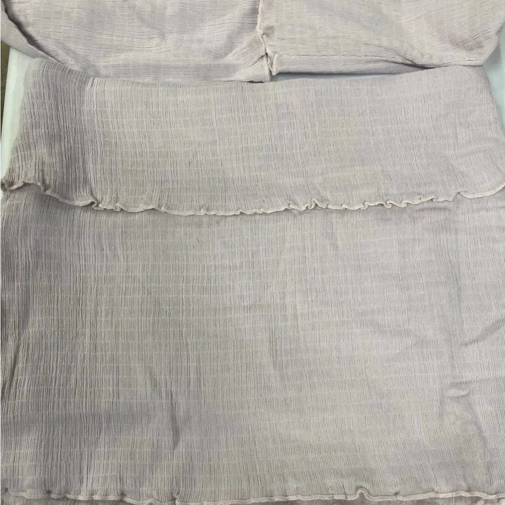 Free People Gathered Cotton Stretch Soft
Mauve 2 Piece Skirt Set. Size X-Large - Image 3