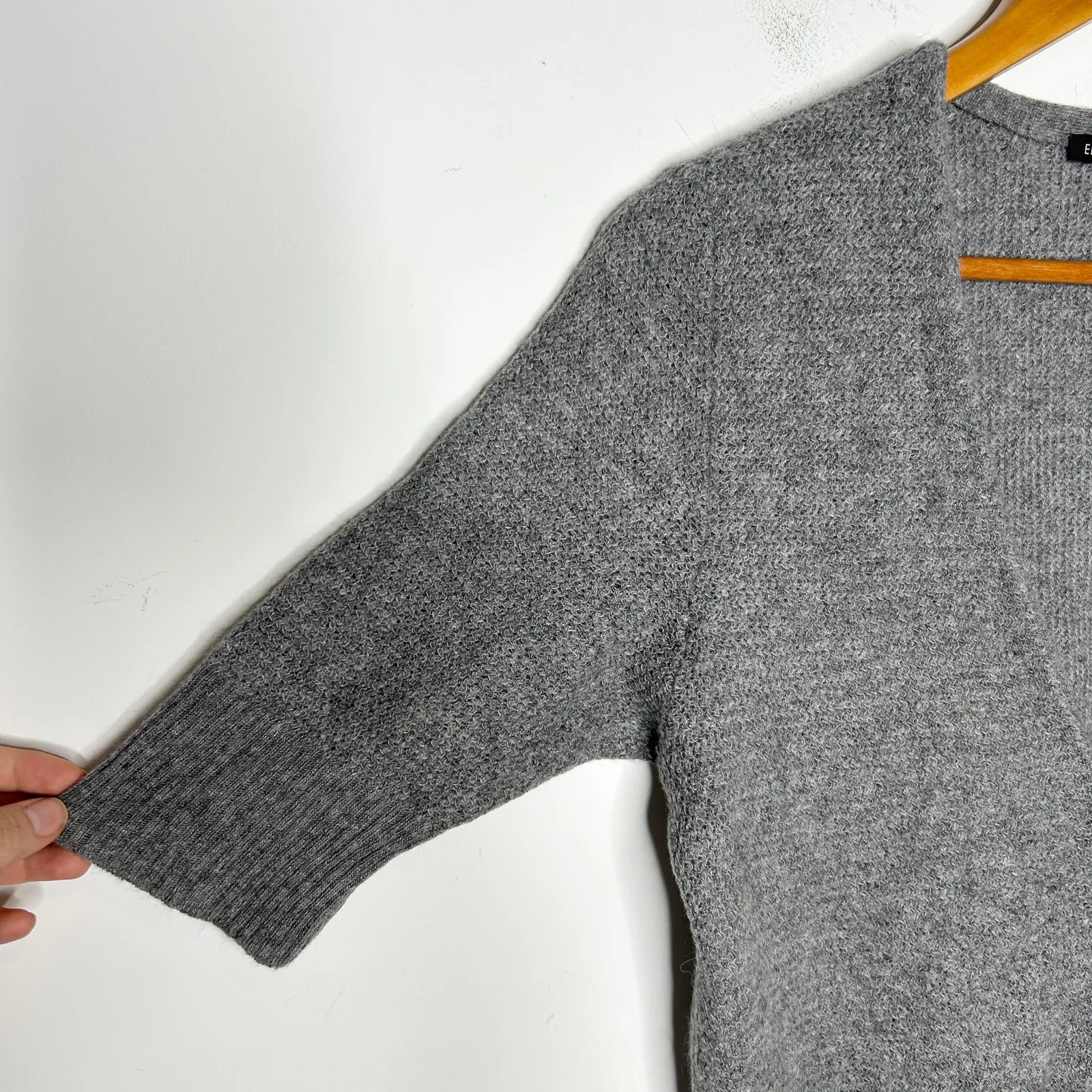 EILEEN FISHER Knit Cardigan Womens Large Wool Cashmere Angora Sweater Basics - Image 2