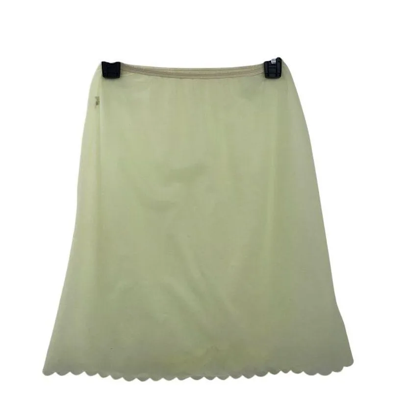 Vintage Hollywood Vassarette Half Slip Womans S Med Used Chartreuse Yellow/Green - Image 2