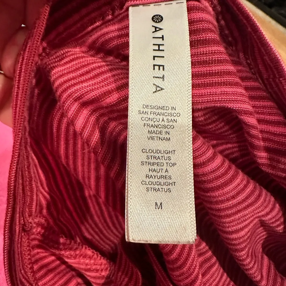 Athleta Cloudlight Stratus Striped Pullover Round Neck 657835 Long Sleeve Top - Image 4