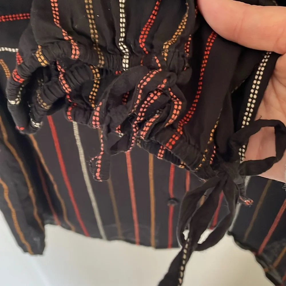 Garnet Hill Black Stripe Organic Cotton Top 6 - Image 4