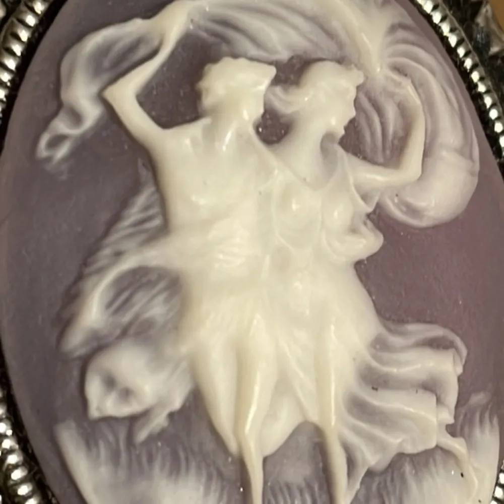 Victorian brooch costume party antique silver looking cameo brooch jewelry - Image 6