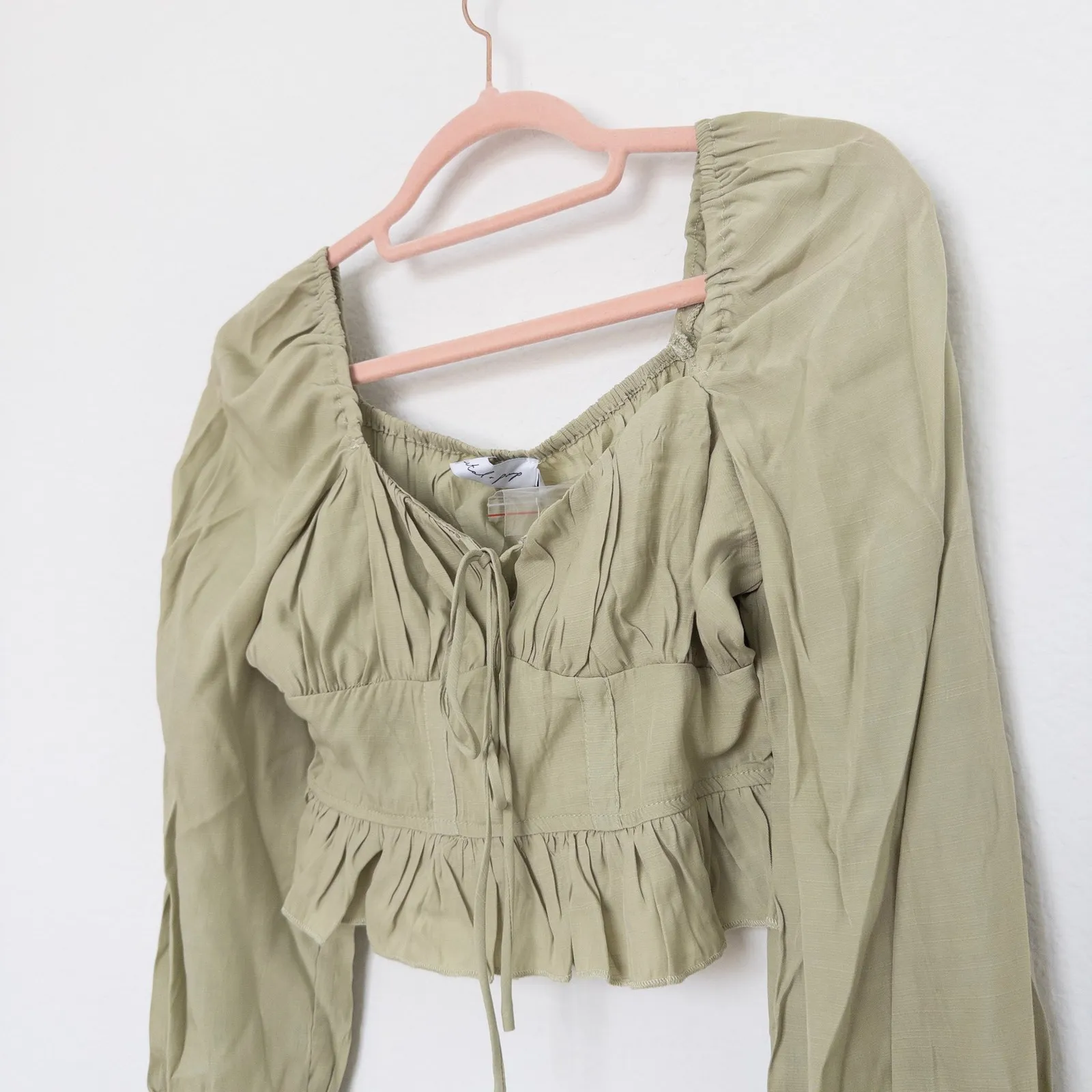 Petal and Pup Womens Milkmaid Top‎ Size XS Crop Cottage Coquette Fairy Grunge - Image 5