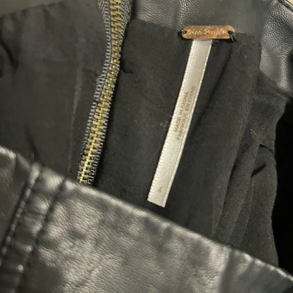 Free People  Modern Femme Faux Leather Mini Skirt - Image 3