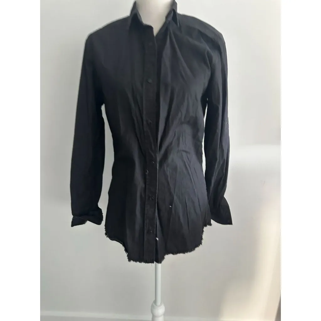 IRO Jeans Women's Black Button Down Shirt Size XS - Image 4