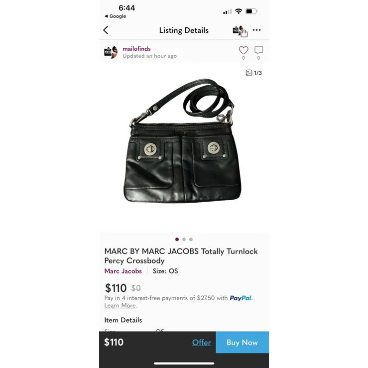 Marc by Marc Jacobs Black Leather Crossbody Bag - Image 7