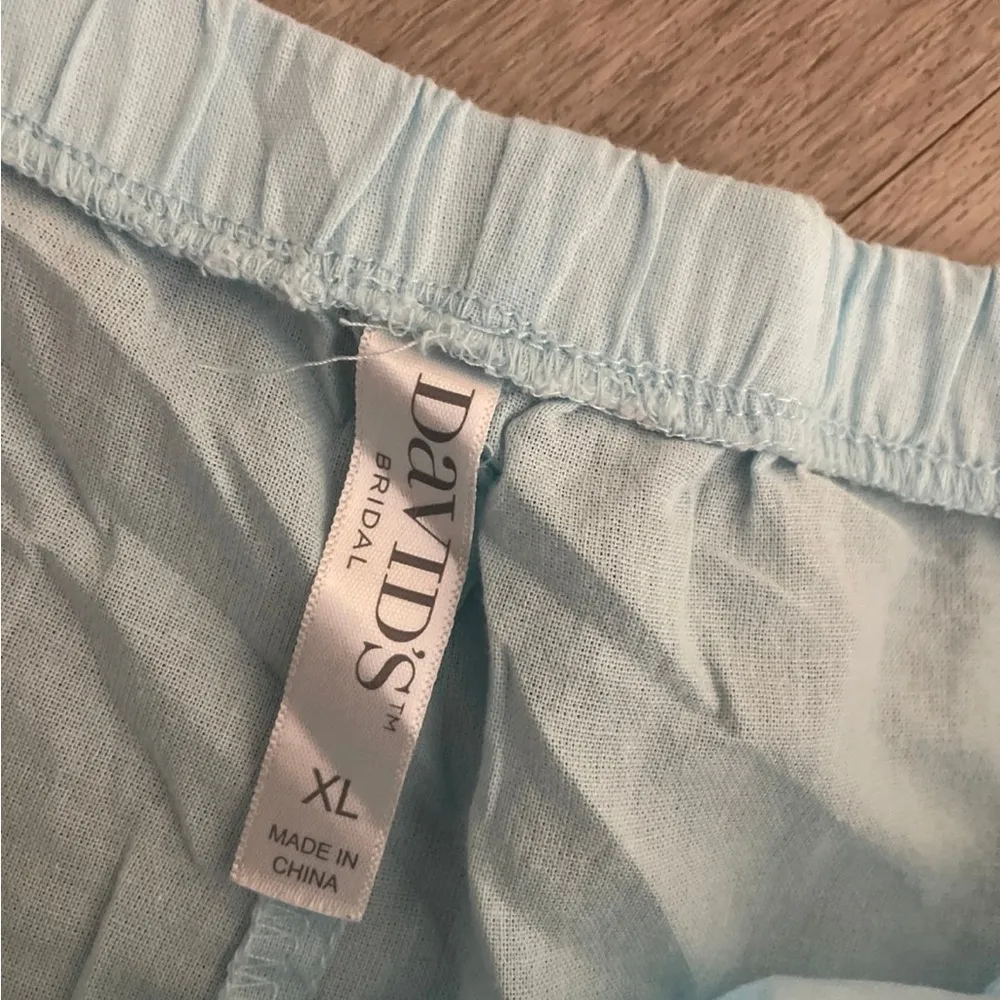 David's Bridal Light Blue Pajama Shorts - Image 2