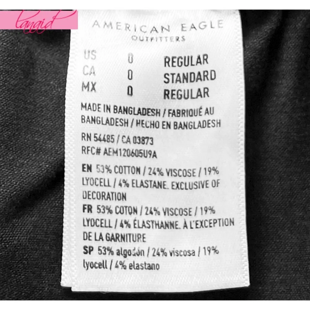 AEO Next Level Stretch High-Waisted Jegging Joggers Onyx Hi-Rise Distressed Grey - Image 7