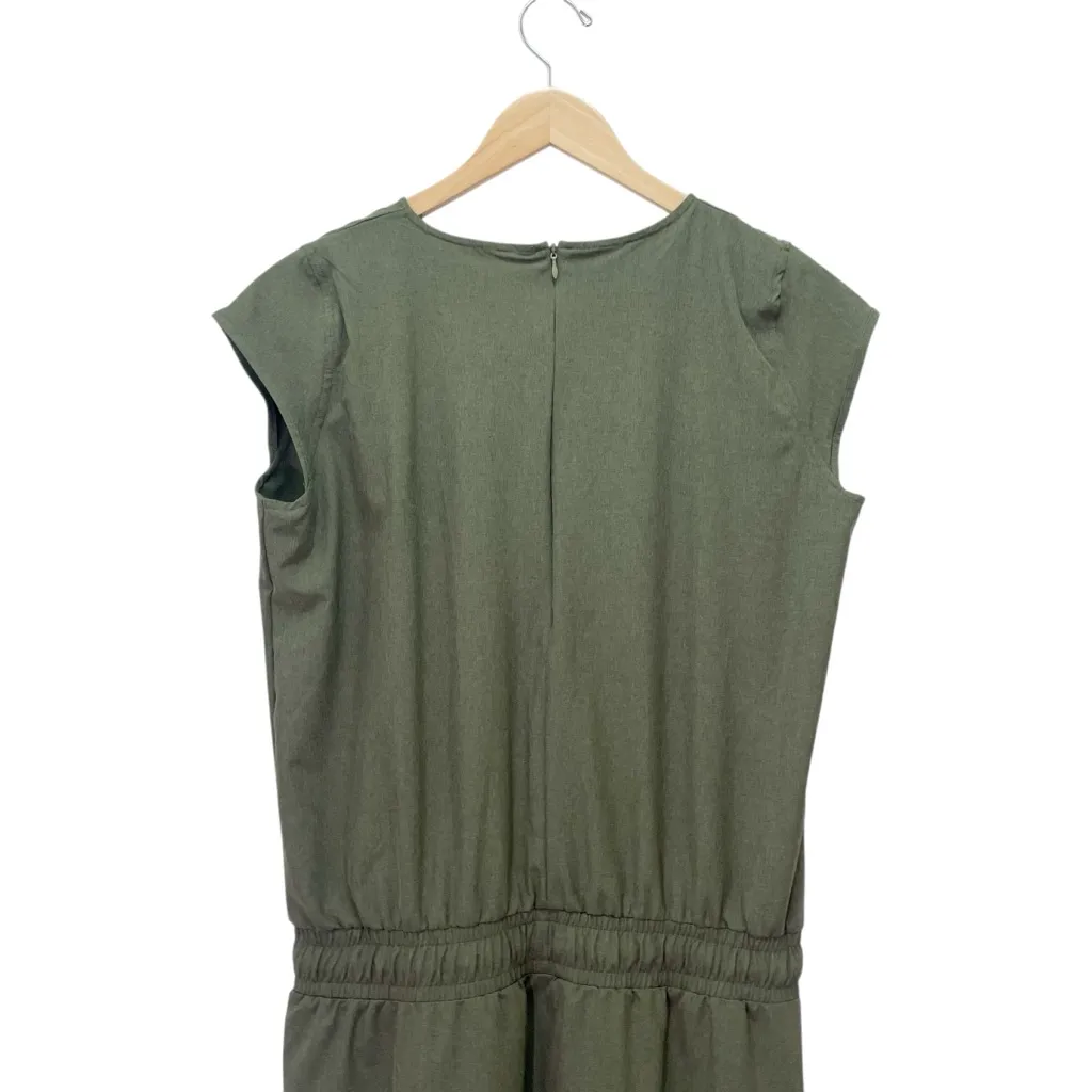 Albion Going Places Cap Sleeve Athleisure Dress Heather Green Size Medium Tall - Image 7