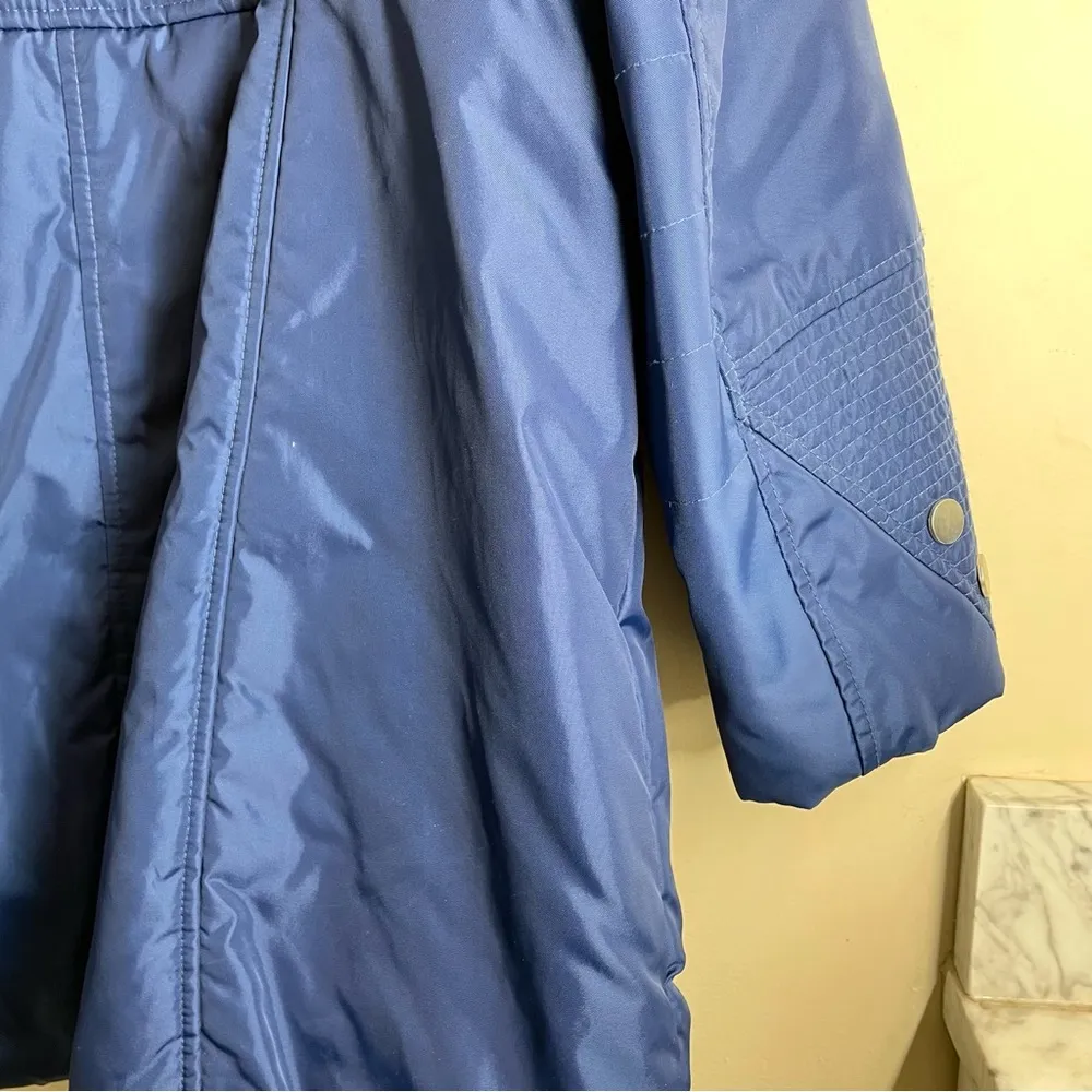 Jessica London Quilted Lightweight Puffer Parka Jacket Blue (16) - Image 6