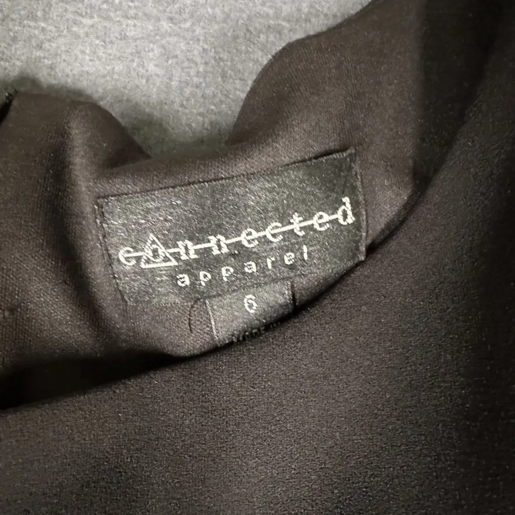 Connected Apparel Dress Womens 6 Black Sleeveless Ruffle Tiered Layer Cocktail - Image 3