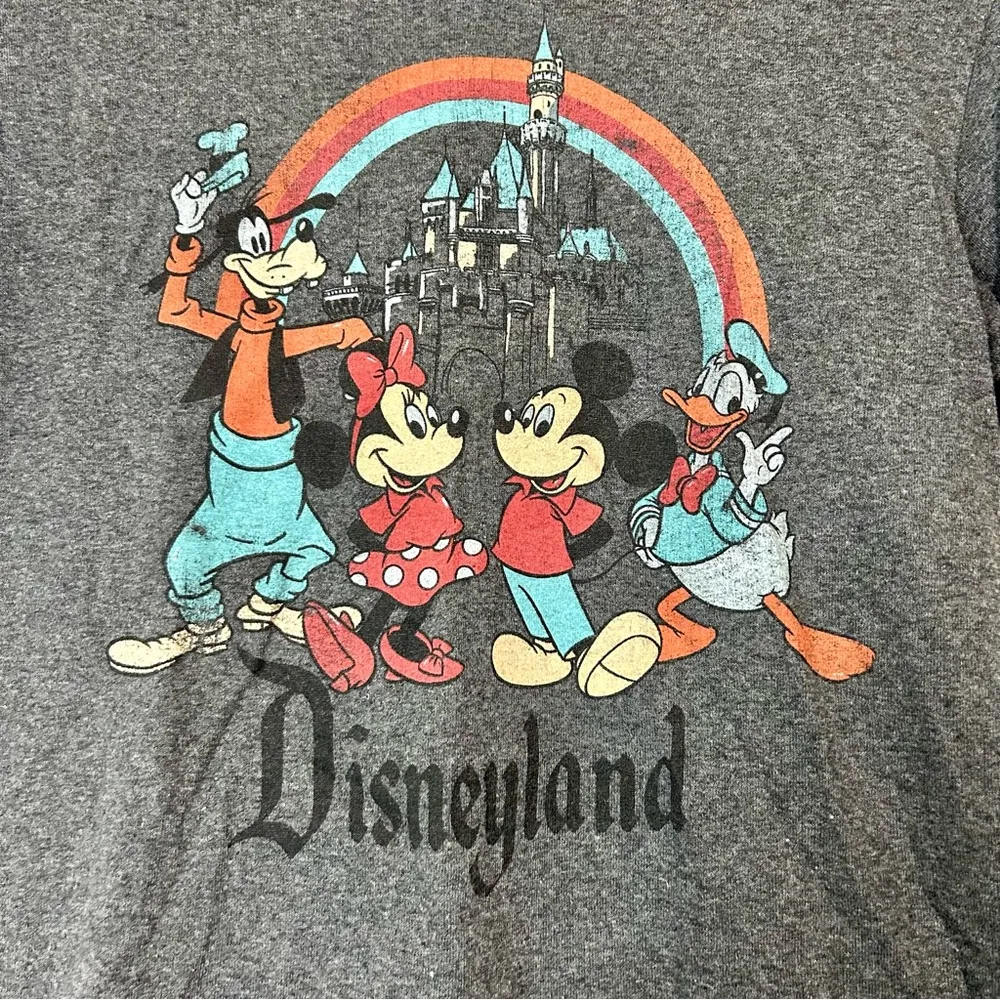 Disney Women’s Short Sleeve Disneyland Castle Graphic T Shirt Grey Small EUC - Image 2