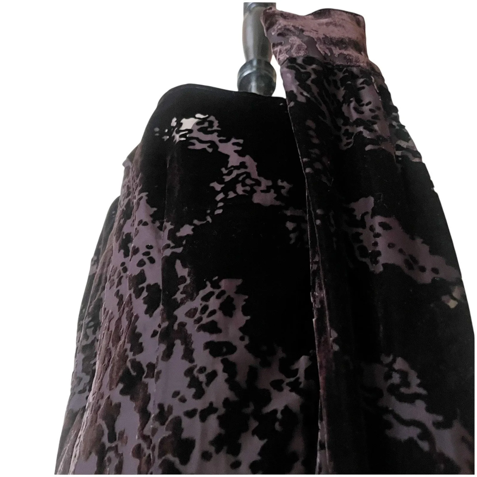 Jones New York Women’s Burnout Velvet Brown Button Down Shirt Size 12 Whimsigoth - Image 5