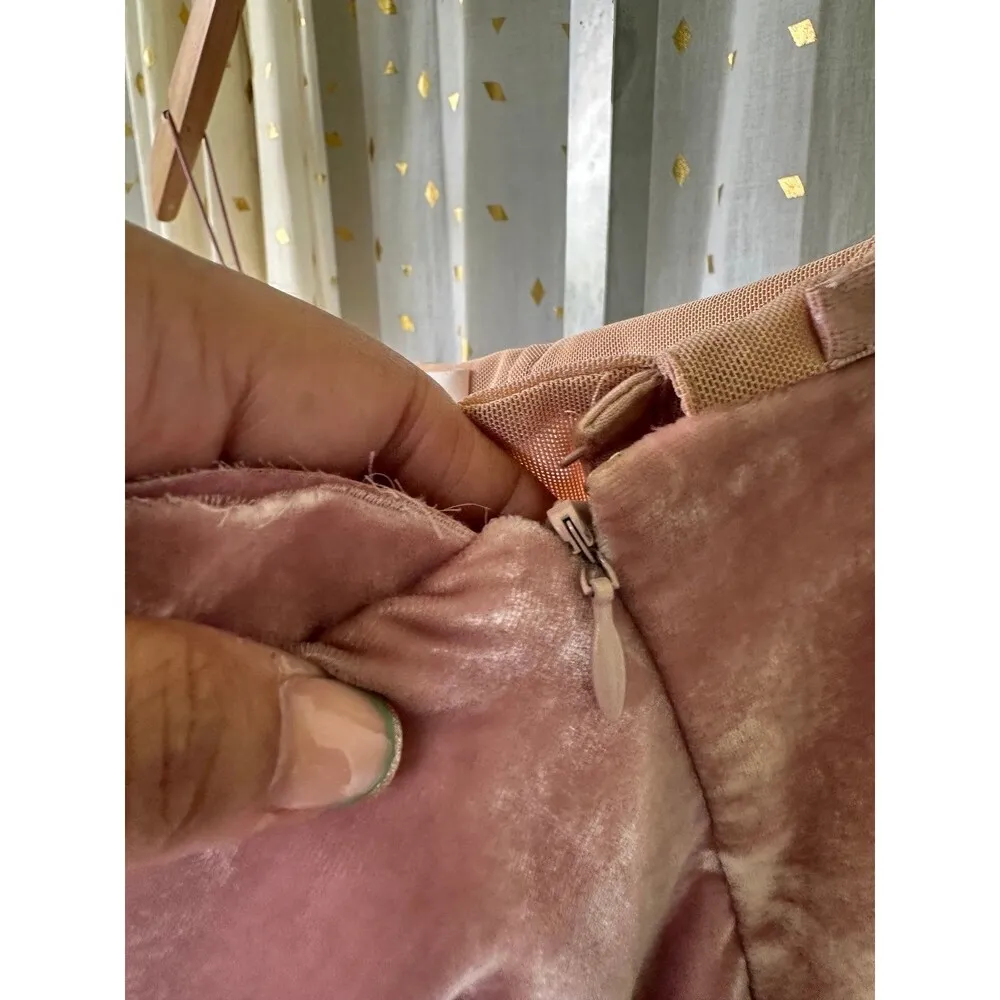 5a7 Cinq a Sept NWT Marceau Strapless Velvet Ruffle Sheath Midi Dress Back Slit - Image 9