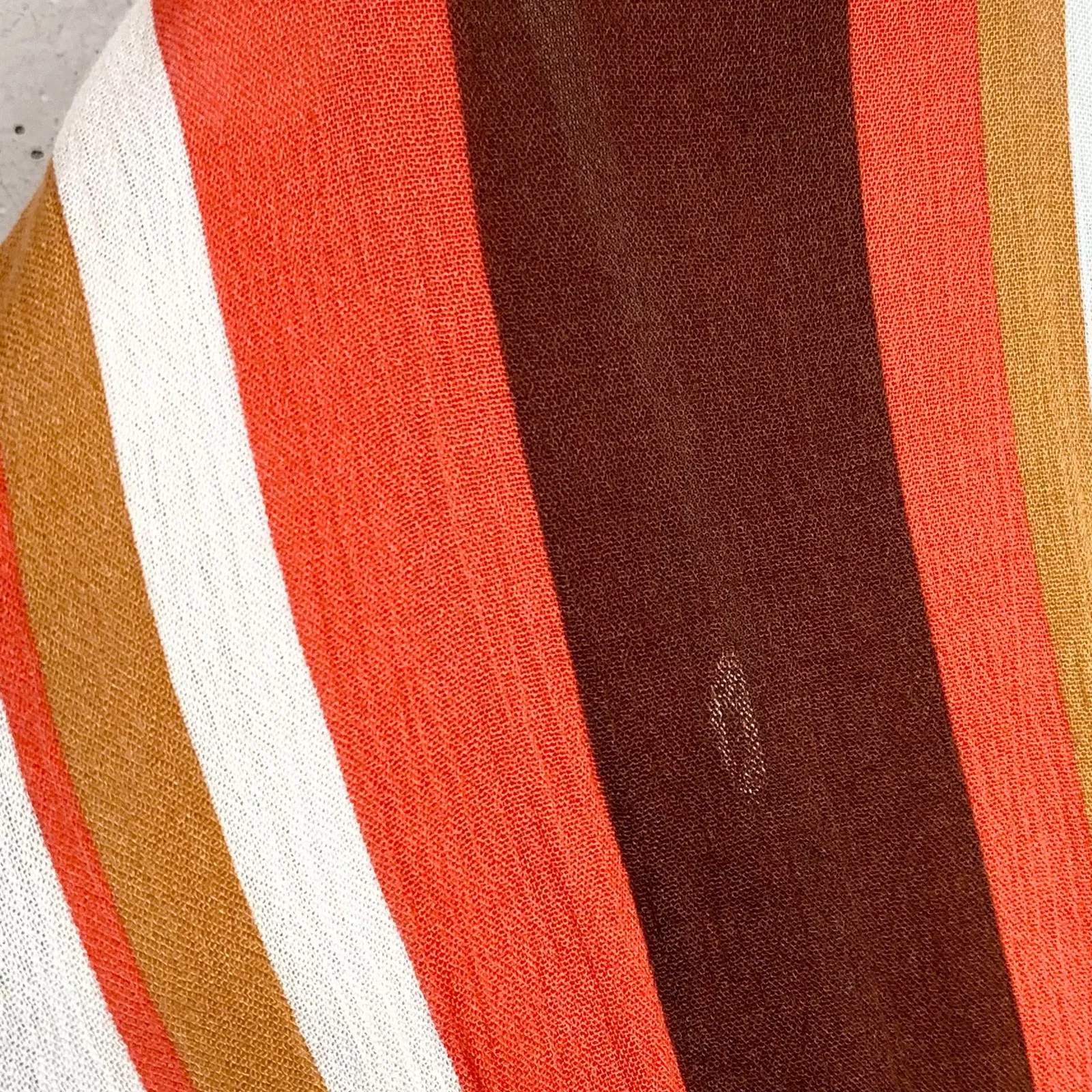 Elan Striped Maxi Cover Up Dress Plunging Bodice Slit Skirt Stripe Size Small - Image 11