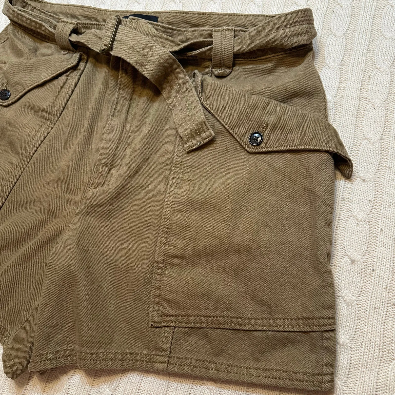 Banana Republic Belted Chino Shorts sz 12 100% cotton Shorts - Image 5