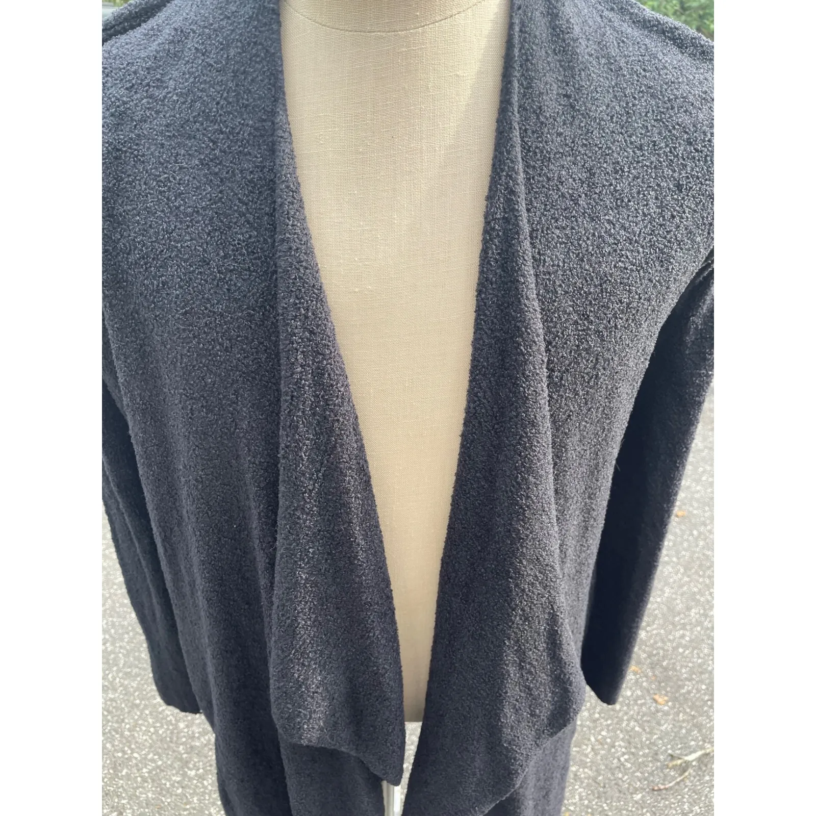 Barefoot‎ Dream Cozychic lite island wrap cardigan SZ S/M black sweater - Image 5