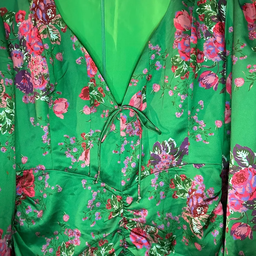 For Love & Lemons Wyatt Mini Dress in Green Size S - Image 9