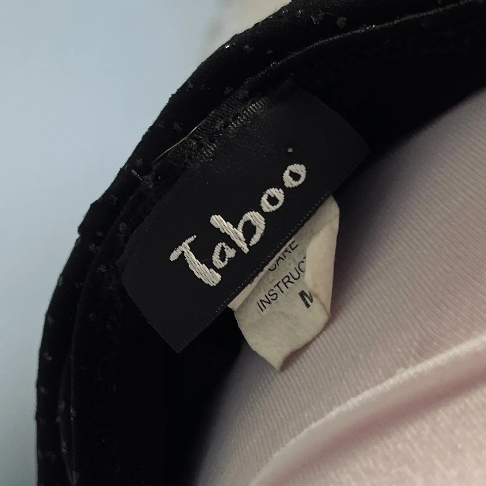 VTG 90s Taboo | Black Sparkly Rhinestone VNeck High Low Midi Cocktail Dress | M - Image 9