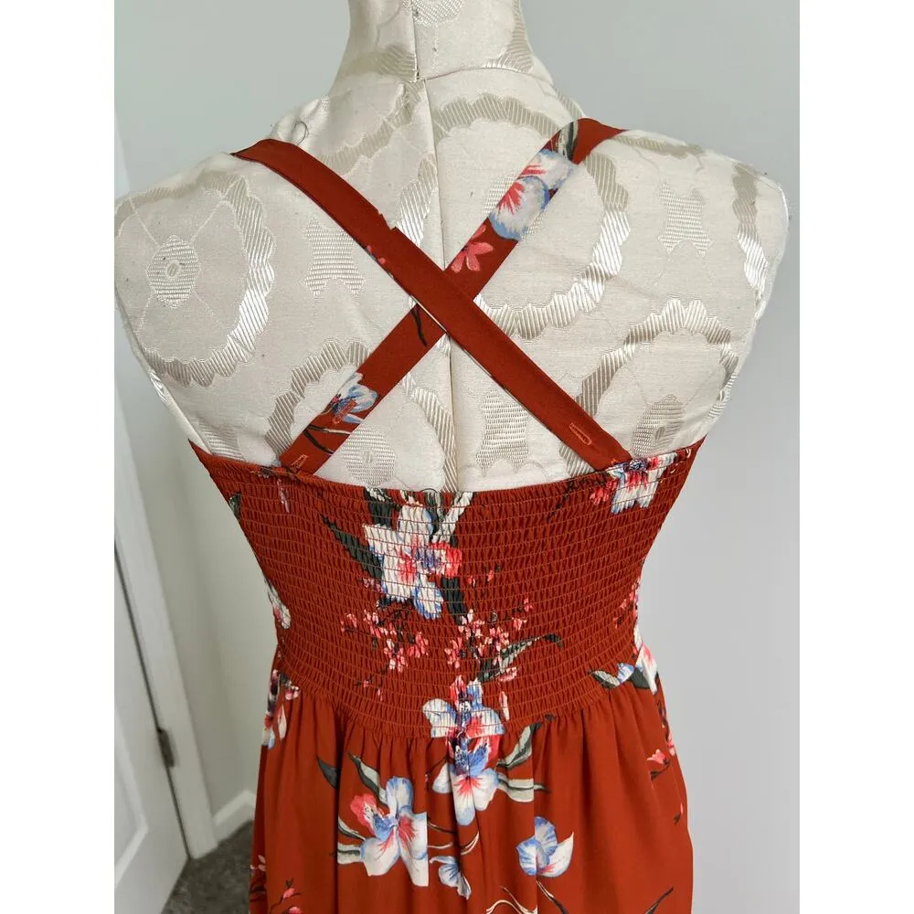 As U Wish Floral Sleeveless Semi Sheer Layered Maxi Dress - Image 5