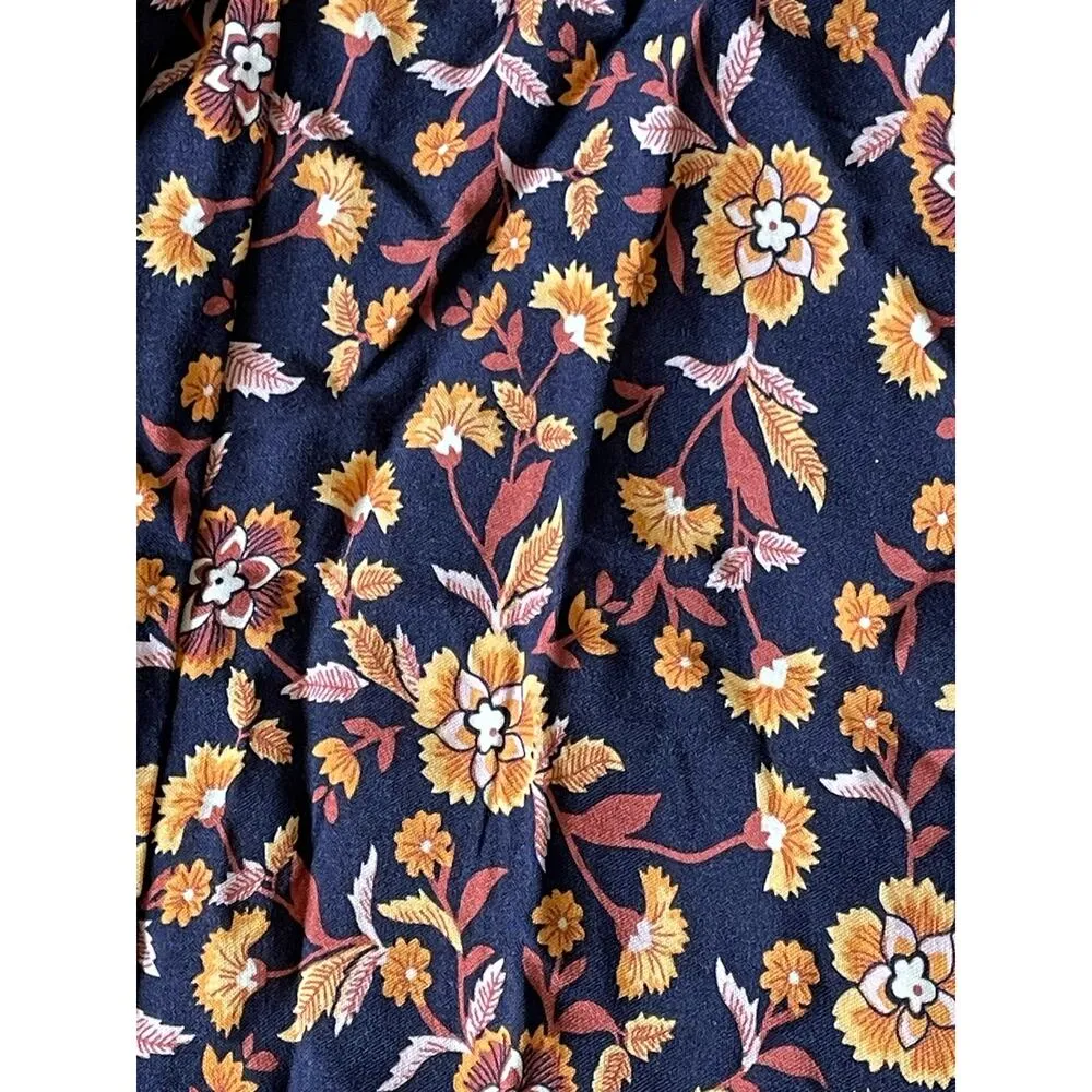 JJwm Woman Bohemian Navy & Sienna Floral Two Piece Belted Pants Set Large Blue Size undefined - Image 6