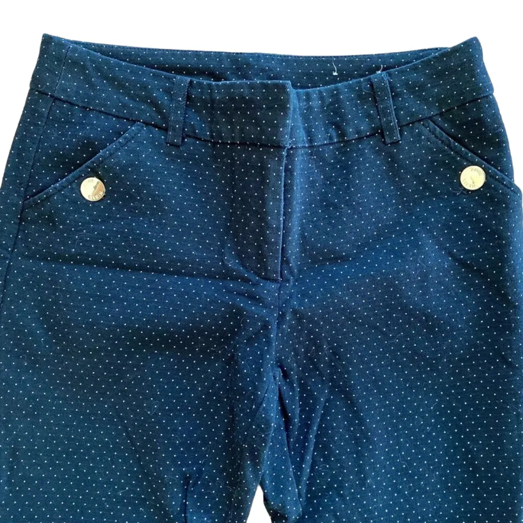 Anne Klein Slim Black White Polka Dot Chino Ankle Pants Womens 4 - Image 2