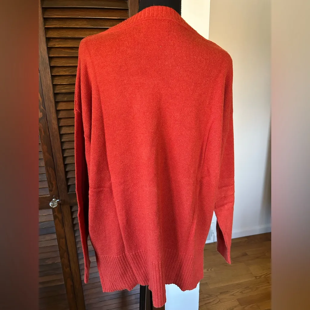 Old Navy Rust Rib Trim Crew Neck Pullover Sweater Size L - Image 3