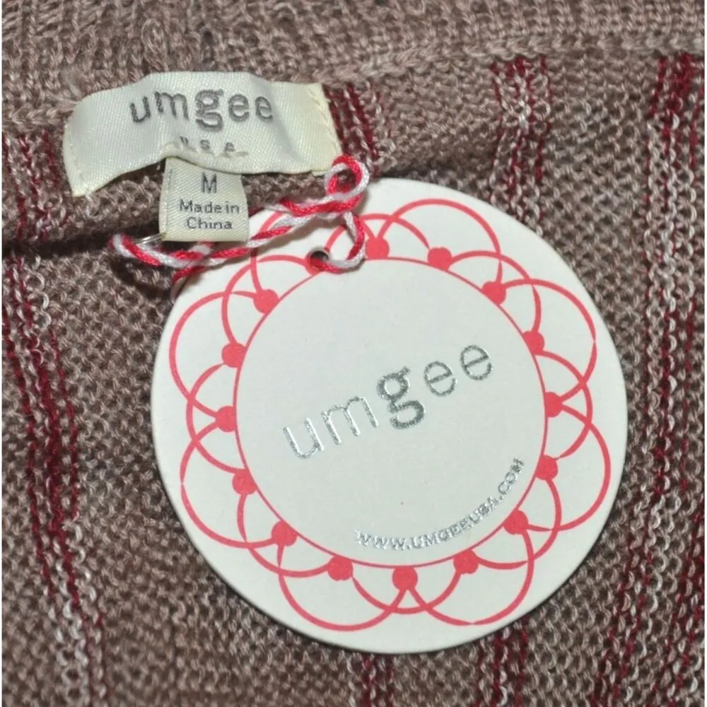 NWT Umgee Open Front Boho Fringe Cardigan Sweater Size M Fringe Long Sleeve Neut - Image 10