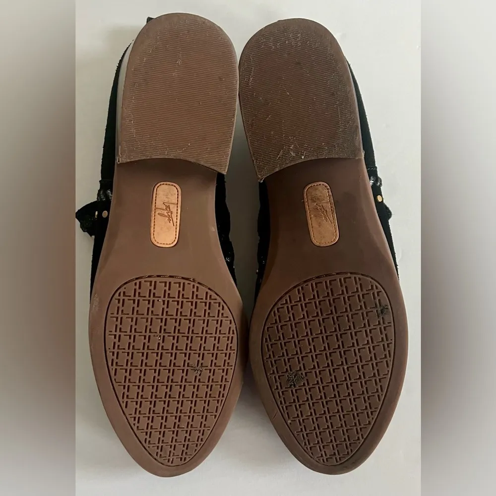 LATIGO Black Suede Zippered Ankle Booties Size 6M - Image 5