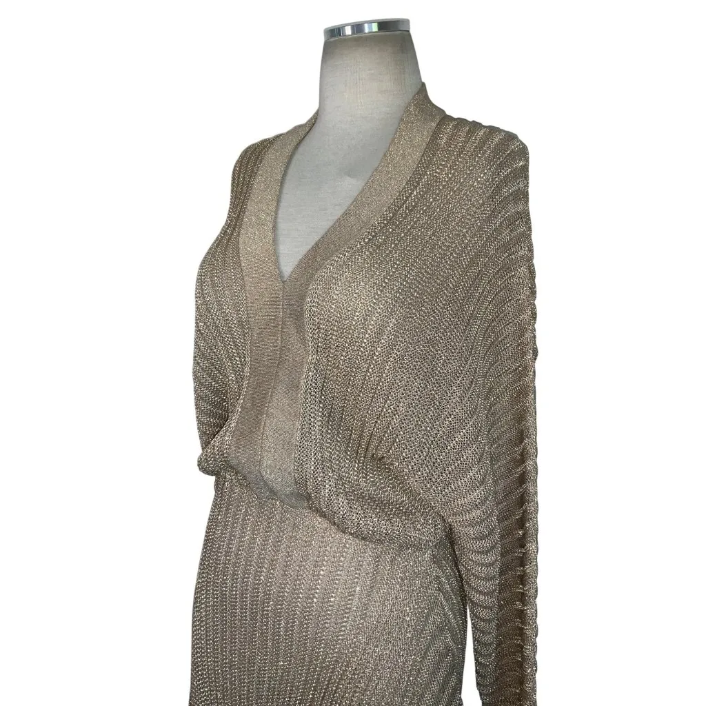 Alexis Heida Dress in Gold Natural XSmall New Womens Long Knit Sweater Maxi - Image 6