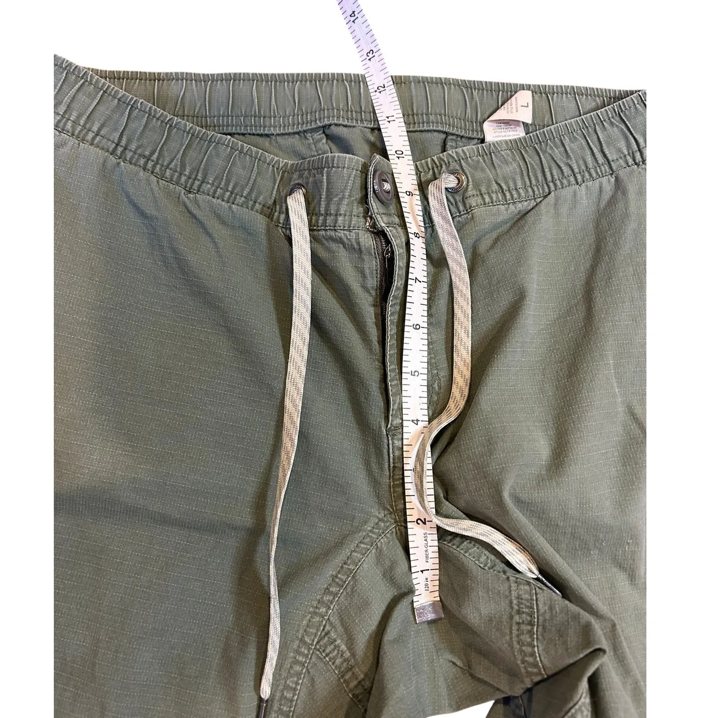 VUORI Khaki Green Lightweight Ripstop Hiking Outdoors Drawstring Women's LARGE - Image 3