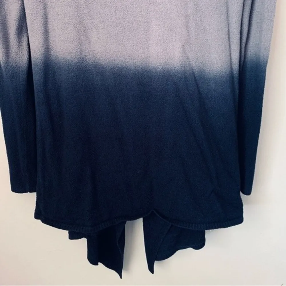 Barefoot Dreams Cozy Chic Lit Calypso Ombré Hi/lo Open Cardigan Pewter/Black S/M - Image 7