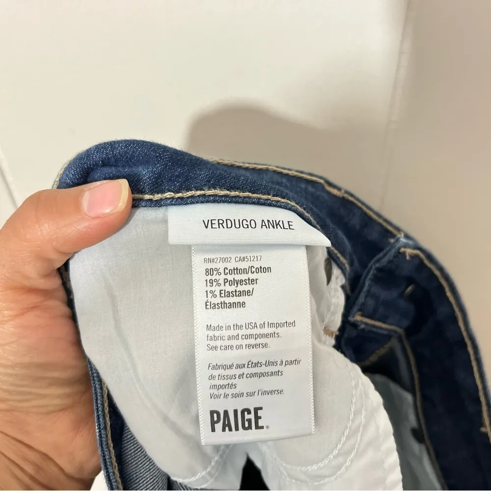 Paige Verdugo Jeans Womens Blue Size 26 - Image 7