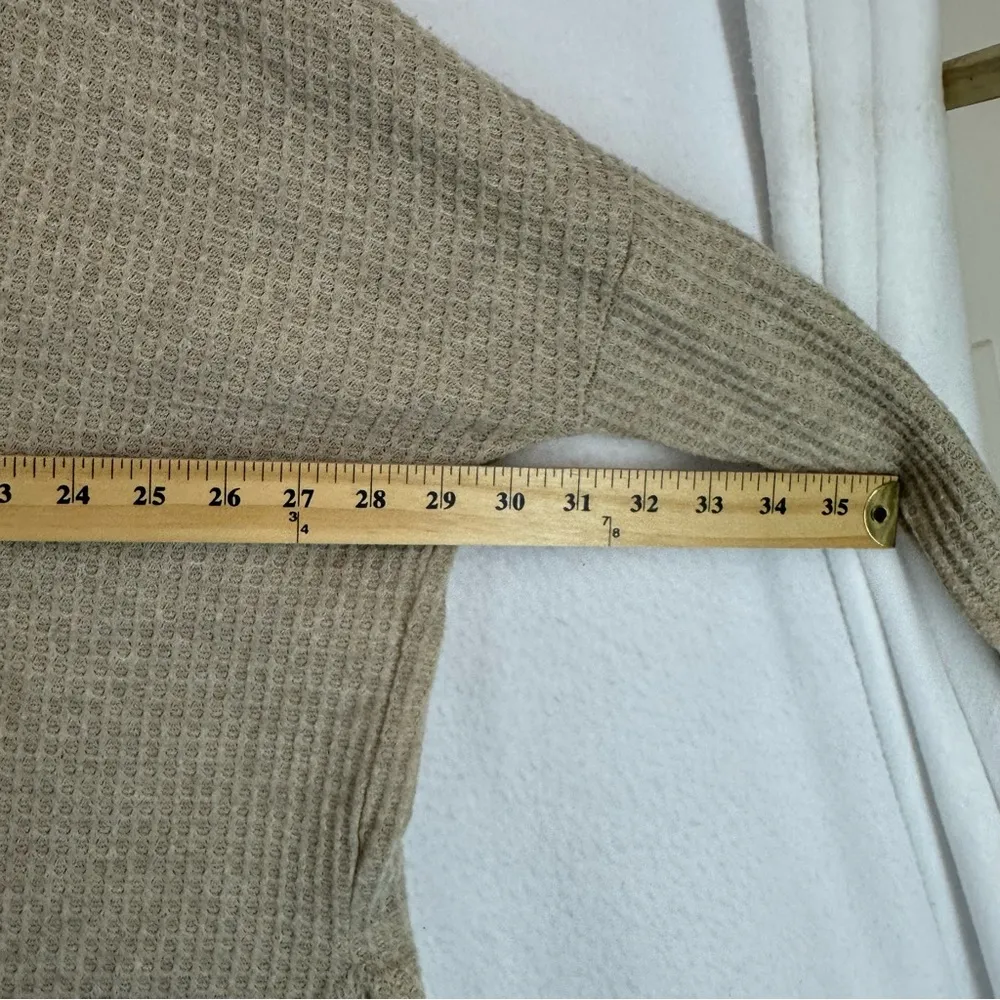 Urban Outfitters Button Up Waffle Knit Long Sleeve Sweater Womens Small Beige - Image 6