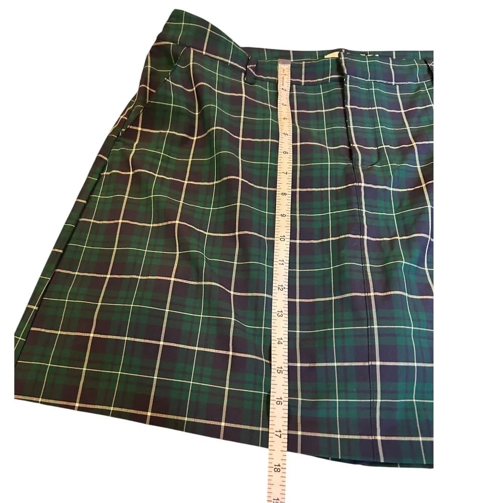 LADY HAGEN Blue Green White Tartan Plaid Golf Skort Skirt Shorts Athleisure 14 - Image 5