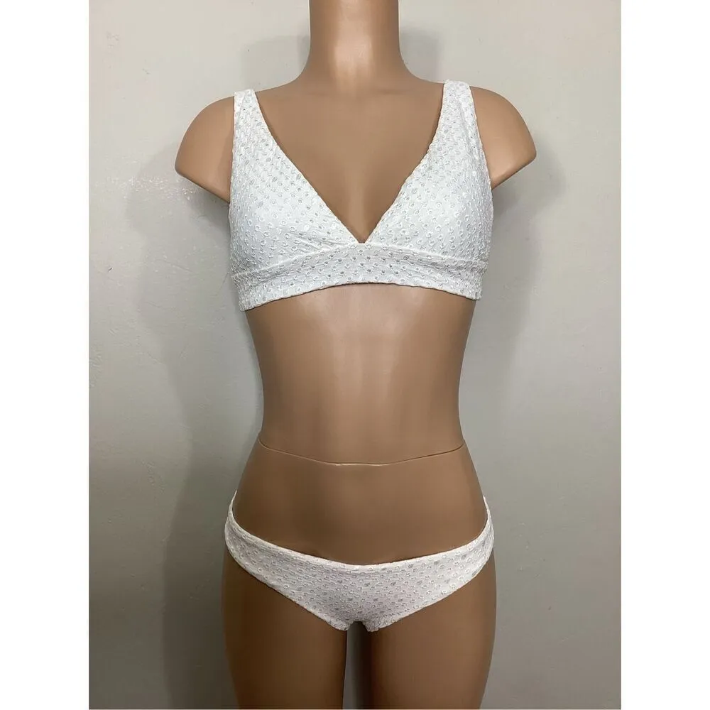 New. Pilyq white bikini set. S-bottom/D-cup top. Retails $149 - Image 5