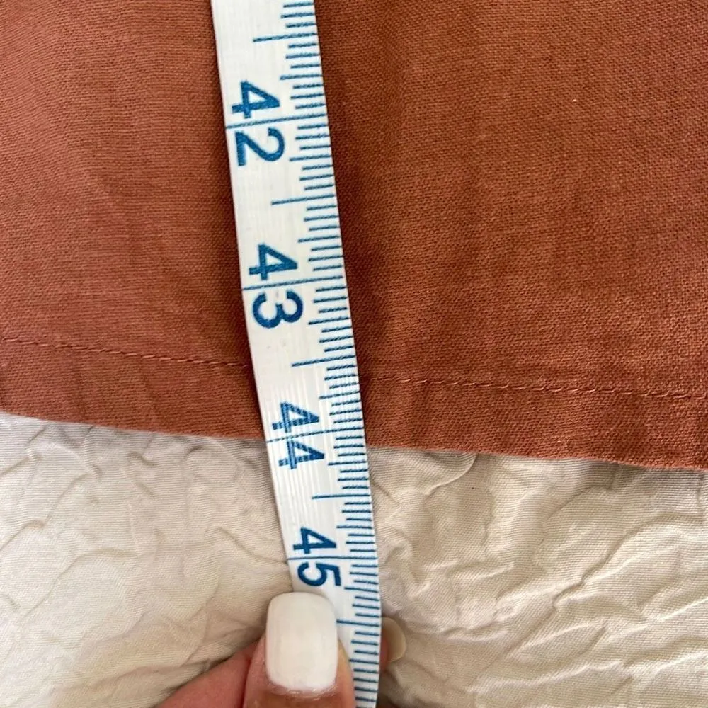 Joie Midi Linen‎ Blend Sundress Pockets Size 4 Clay Terracotta New - Image 10