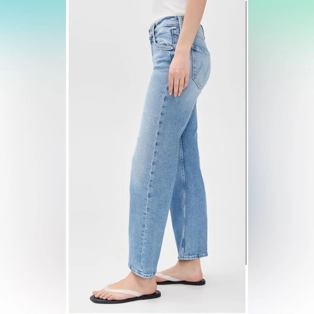 NWT MOTHER Women's The Bookie Flood Jeans Sow Surreal size 31 Blue - Image 3