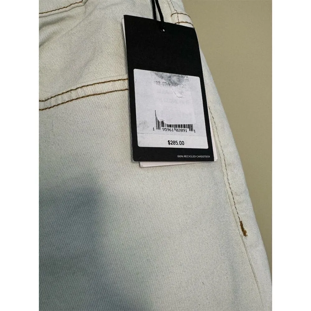 RE/DONE  NWT 70’s Stove Pipe High-Rise Straight-Leg Jeans in Bleach Like Size 32 - Image 5