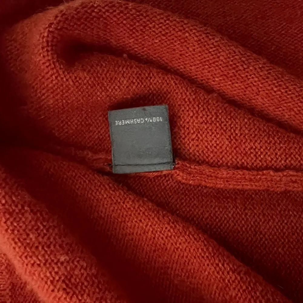 Neiman Marcus Cashmere Crew Neck Sweater Rust Orange XL - Image 3