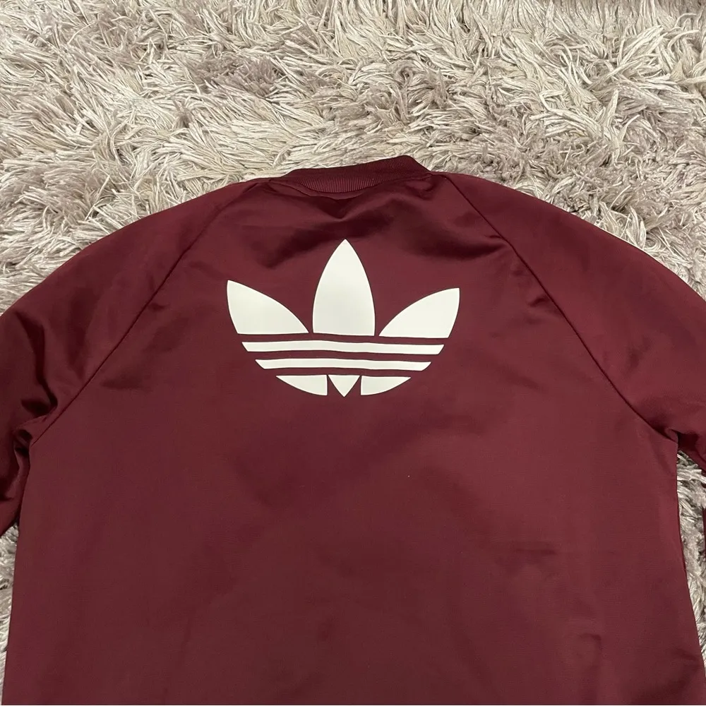 Adidas originals supergirl track jacket XS in maroon/burgundy - Image 8