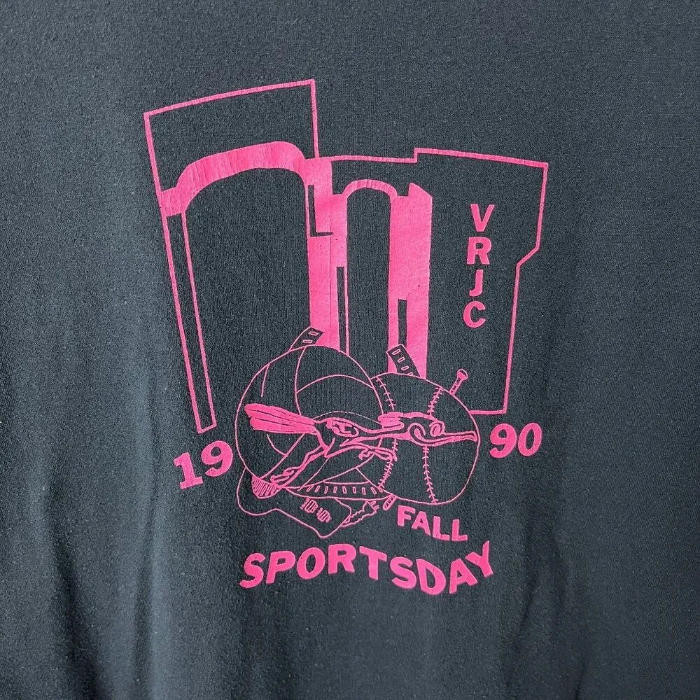Russell Athletic Vintage 1990 VRJC Fall Sports Day T-Shirt XL Black Unisex Fit - Image 5