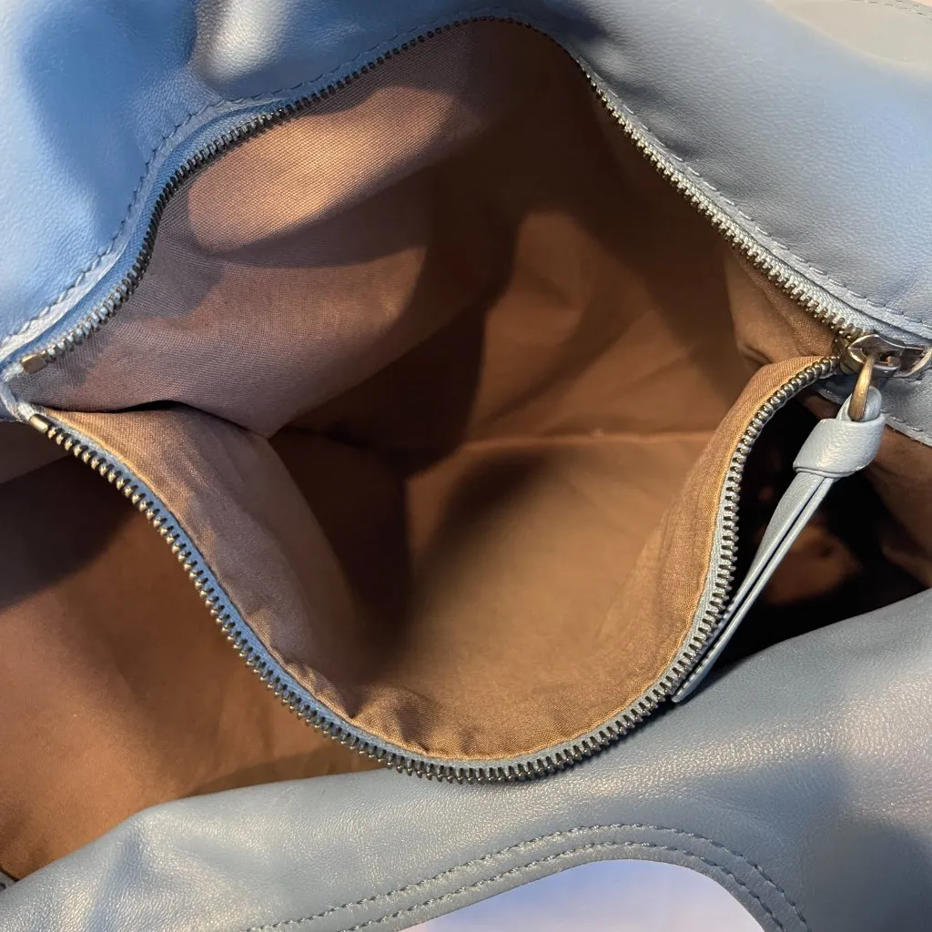 BOTTEGA VENETA Regent Intrecciato Nappa Leather Tote Bag, Blue - Preowned - Image 14