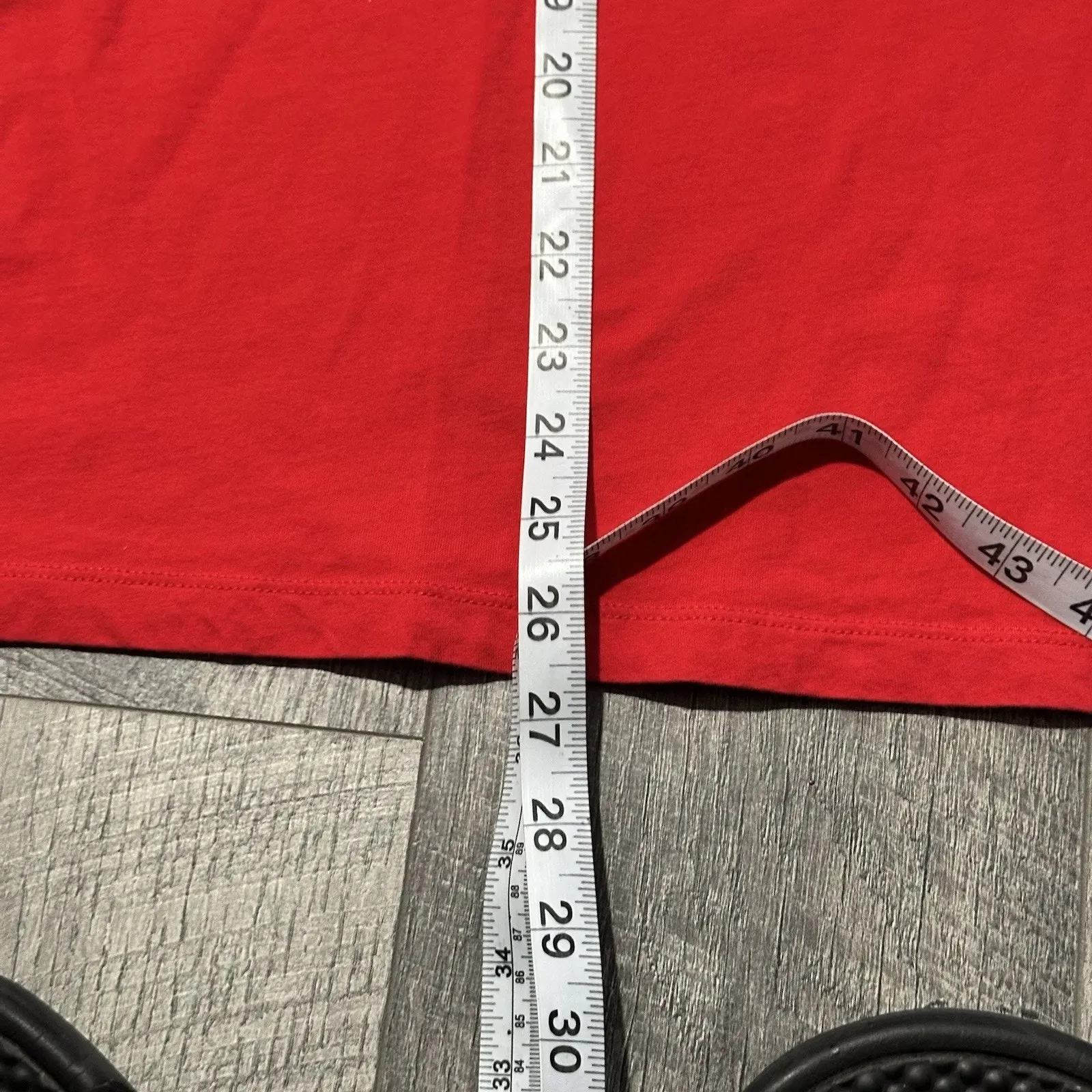 Armani Exchange Women’s Red Short Sleeve T-Shirt large 100% cotton top logo - Image 8