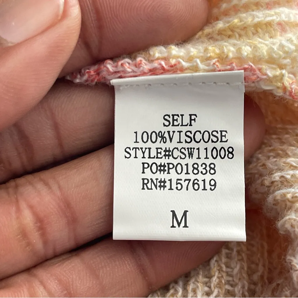 CLOUD TEN | Striped Dolman Sleeve Cropped Knit Sweater Sz M - Image 7