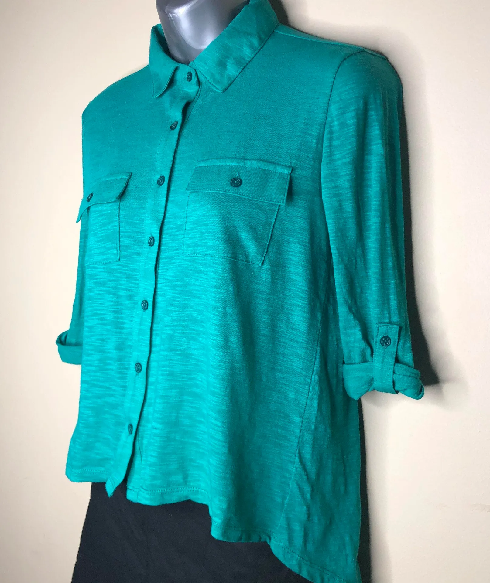 Green Button Down - Image 3