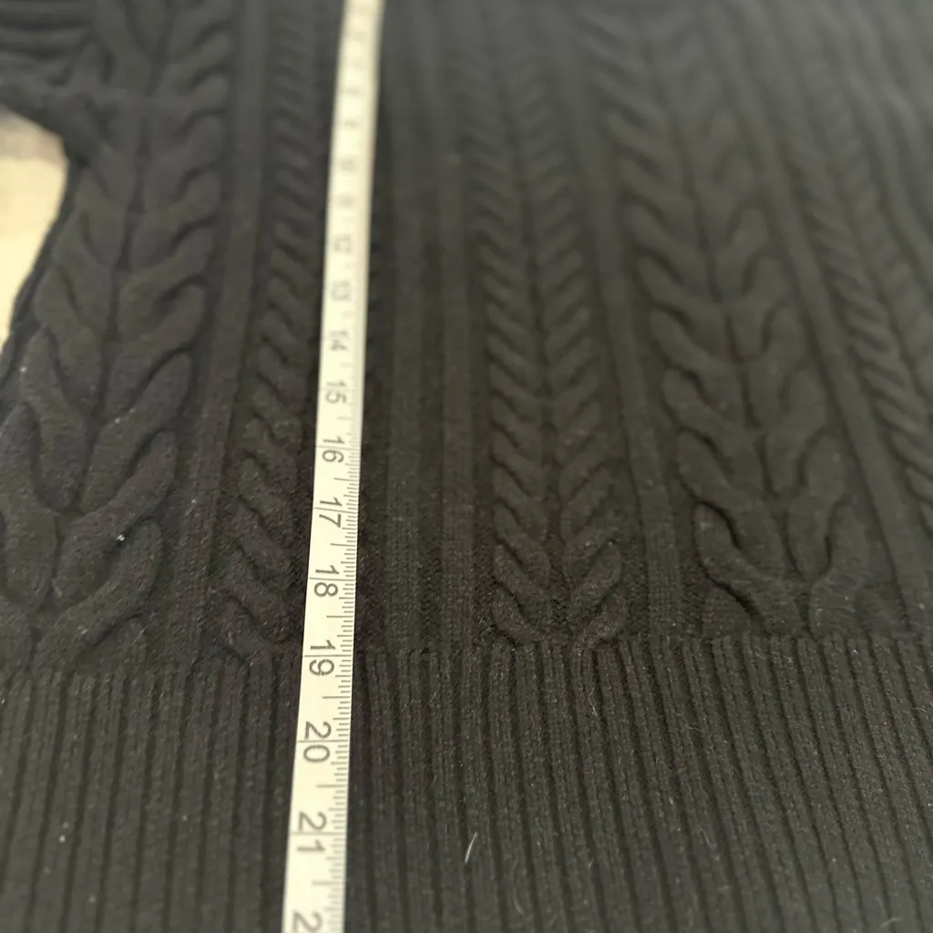 Philosophy Women’s Sz: M Black Cable Knit Sweater Pullover Round Neck - Image 4