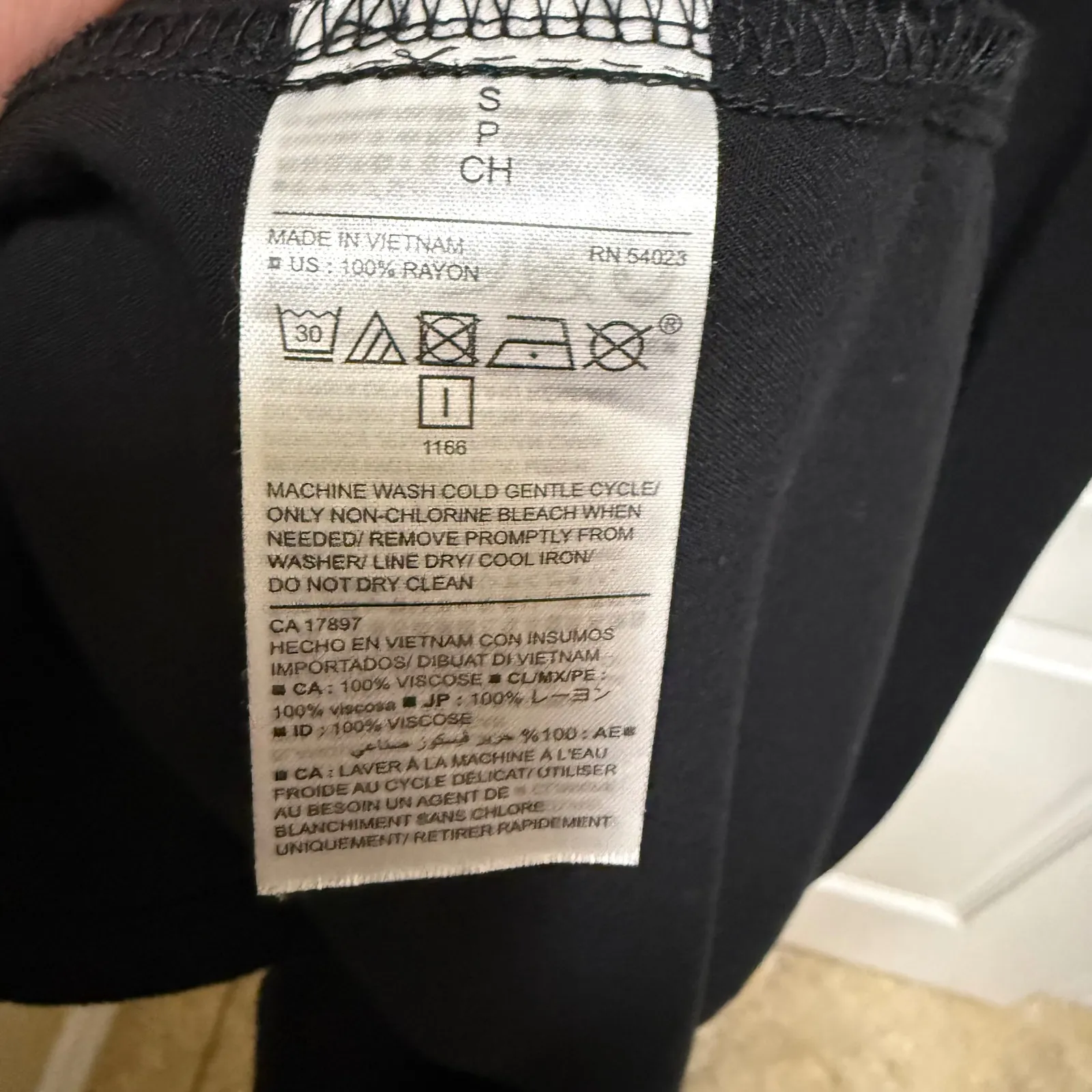 Old Navy Black Long Sleeve Button Down Shirtdress Size S Rayon Women's - Image 5