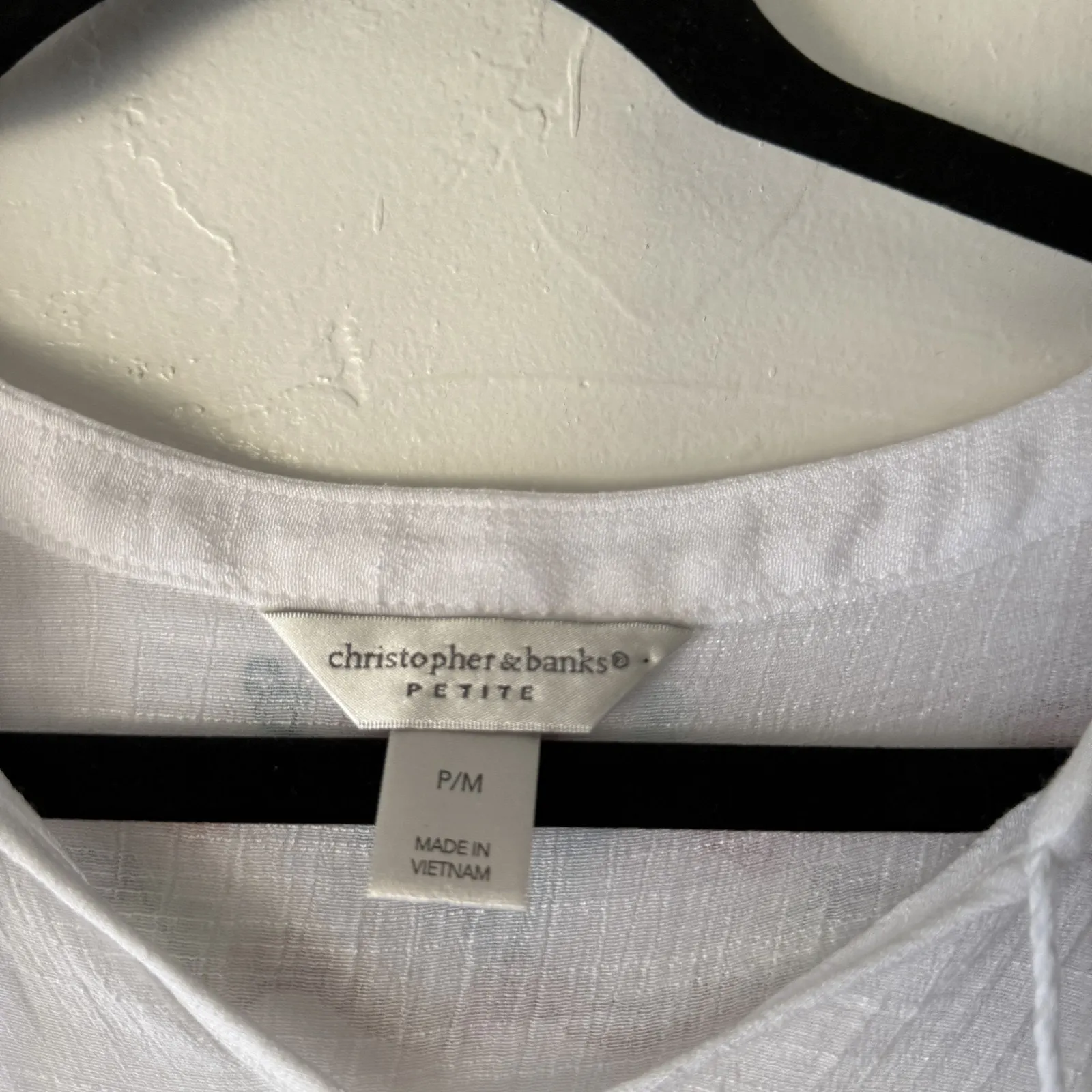 Christopher & Banks Shirt Womens Petite Medium Embroidered Paisley Boho Top - Image 7