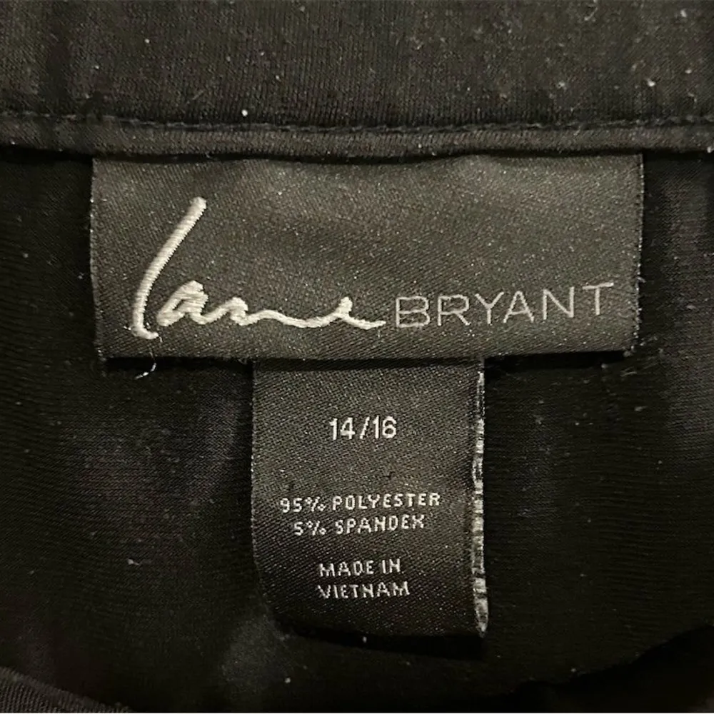 Lane Bryant Women's Black Draped Knee Length Skirt Size 14/16 - Image 5